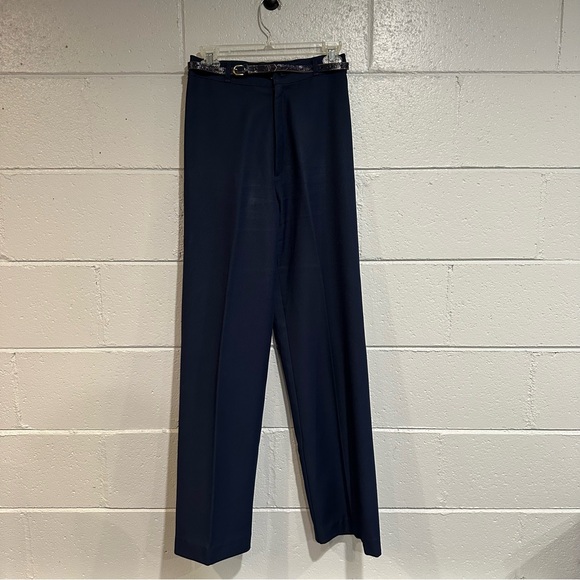 Vintage Levi Strauss & Co. Navy Blue High-Waisted Dress Pants/Trousers - Picture 3 of 12